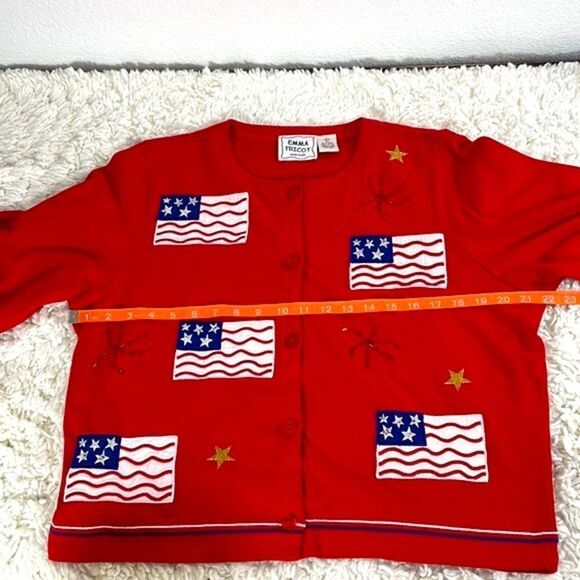 Emma Tricot Women's Sweater Cardigan Red size S Long Sleeve - Picture 7 of 8